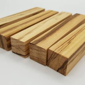 Penblank groß Zebrano 22mm x 22mm x 125mm