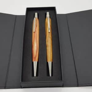 Stiftebox Etui schwarz Karton für 2 Stifte