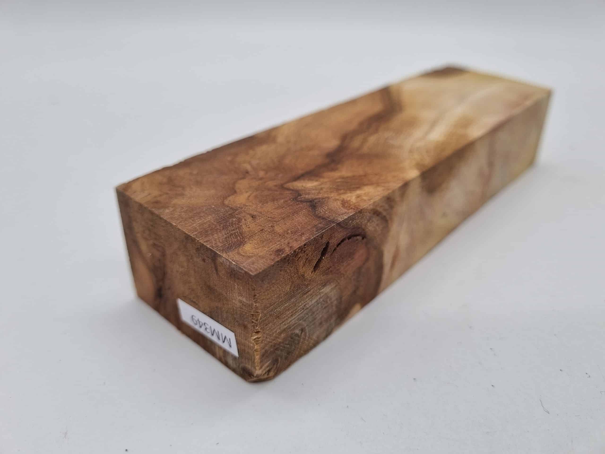 MM349 Griffblock Ulme Rüster stabilisiert 40mm x 29mm x 140mm – Bild 2