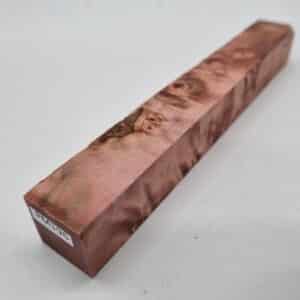 PM196 Kastanie Maserknolle Penblank rot stabilisiert 20mm x 20mm x 140mm