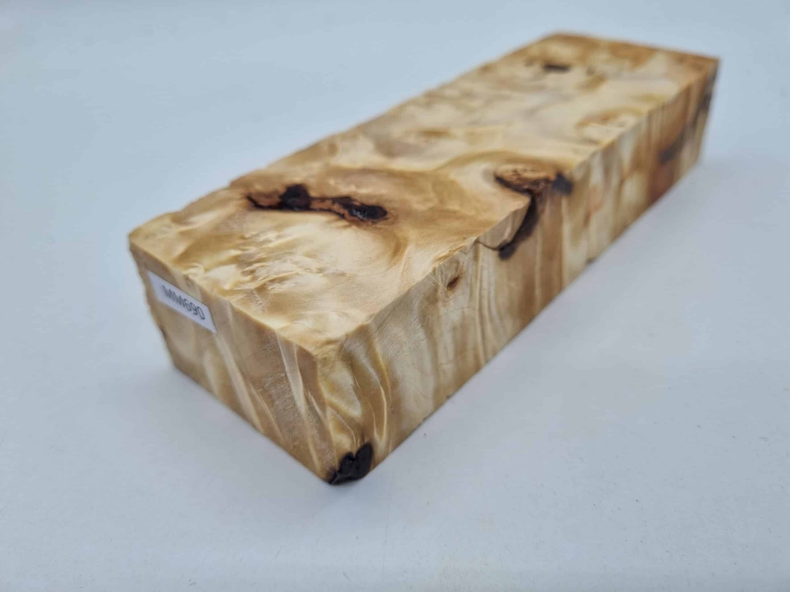 MM690 Griffblock Kastanienknolle stabilisiert 52mm x 32mm x 150mm