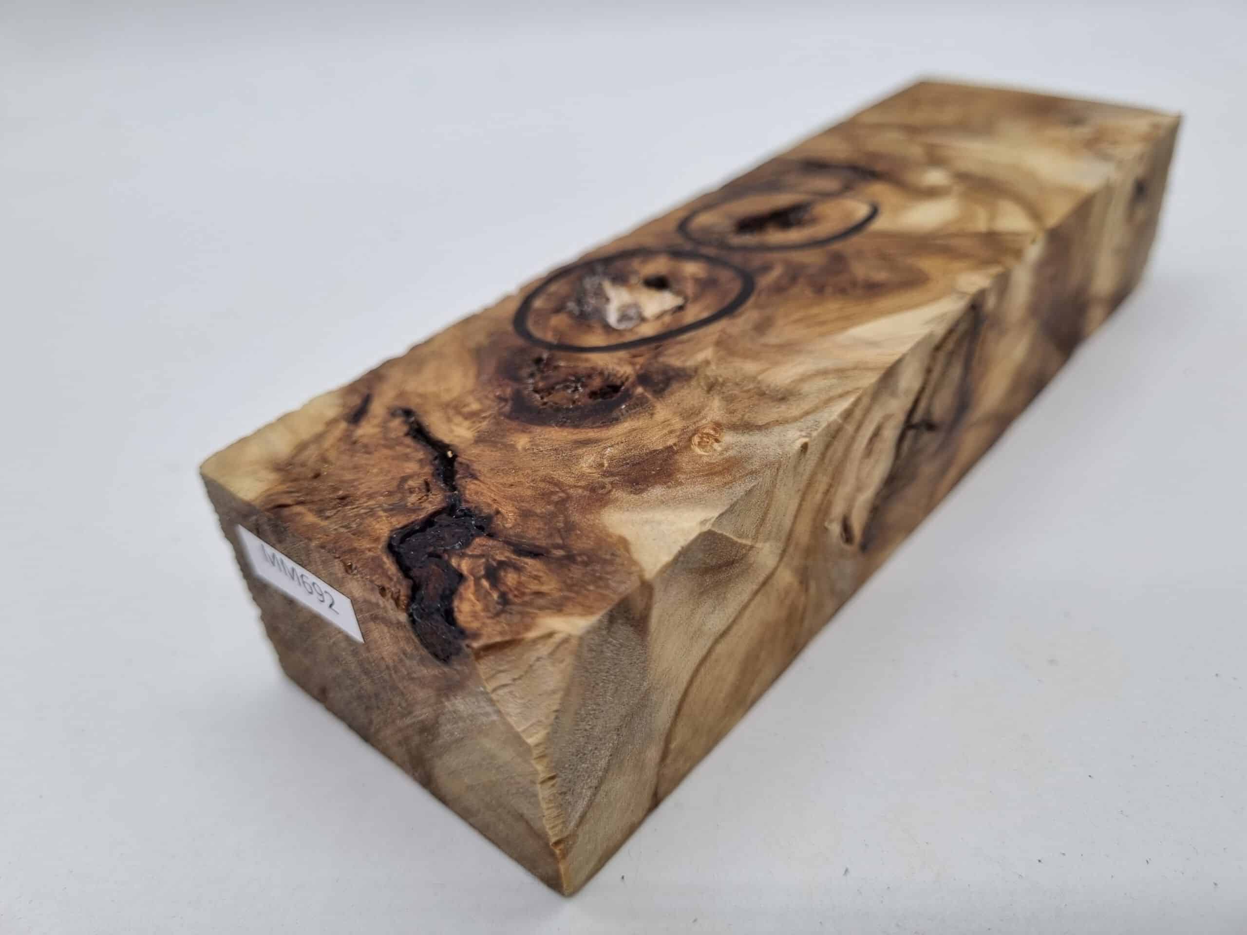 MM692 Griffblock Kastanienknolle stabilisiert 49mm x 30mm x 155mm