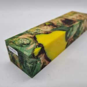 MH547 Kastanie Maserknolle gestockt grün gelb 40mm x 30mm x 150mm