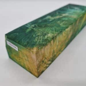 MM396 Griffblock Kastanien grün gelb stabilisiert 45mm x 32mm x 160mm