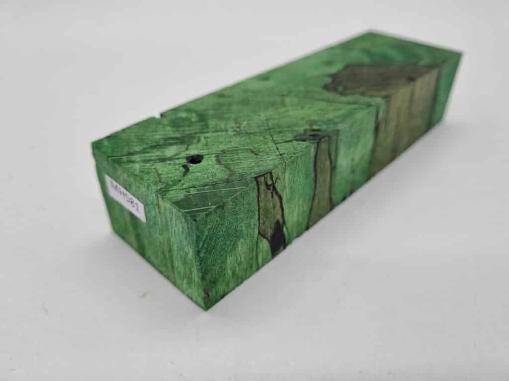 MM581 Buche gestockt c-cut grün stabilisiert 43mm x 31mm x 135mm