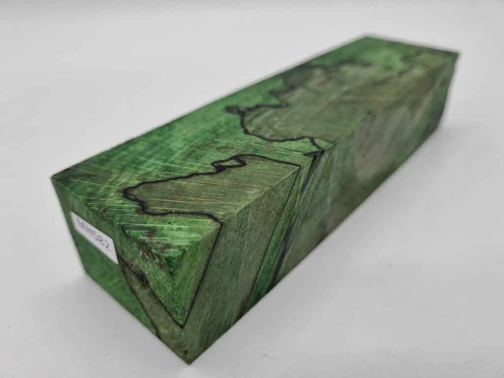 MM582 Buche gestockt c-cut grün stabilisiert 42mm x 31mm x 140mm