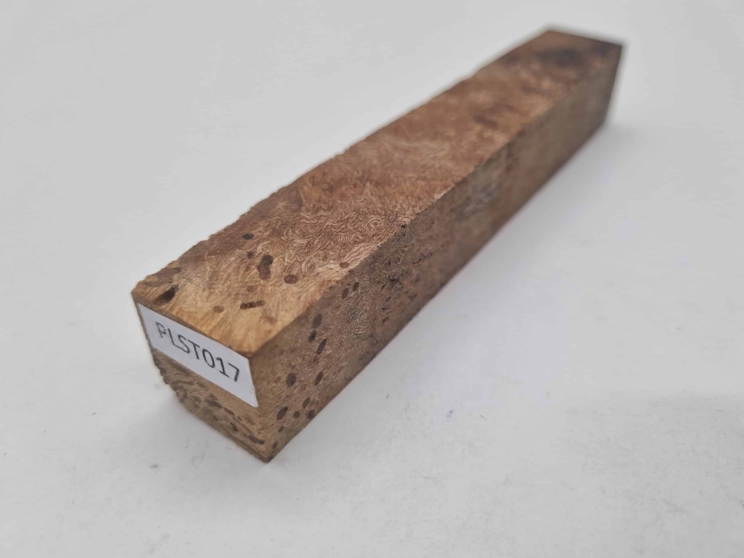 PLST017 Penblank Platanenmaserknolle stabilisiert 20mm x 20mm x 120mm