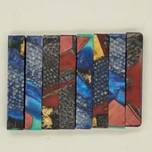 Penblank stabilisierte Holzreste bunt und Pappwaben 20mm x 20mm x 120mm