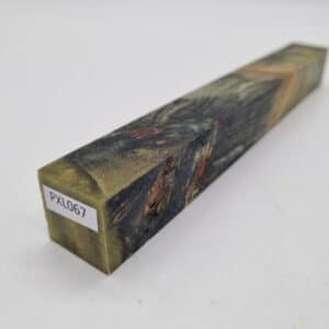 Penblank PXL067 Kastanie Maserknolle grün/ goldolive 21mm x 21mm x 180mm