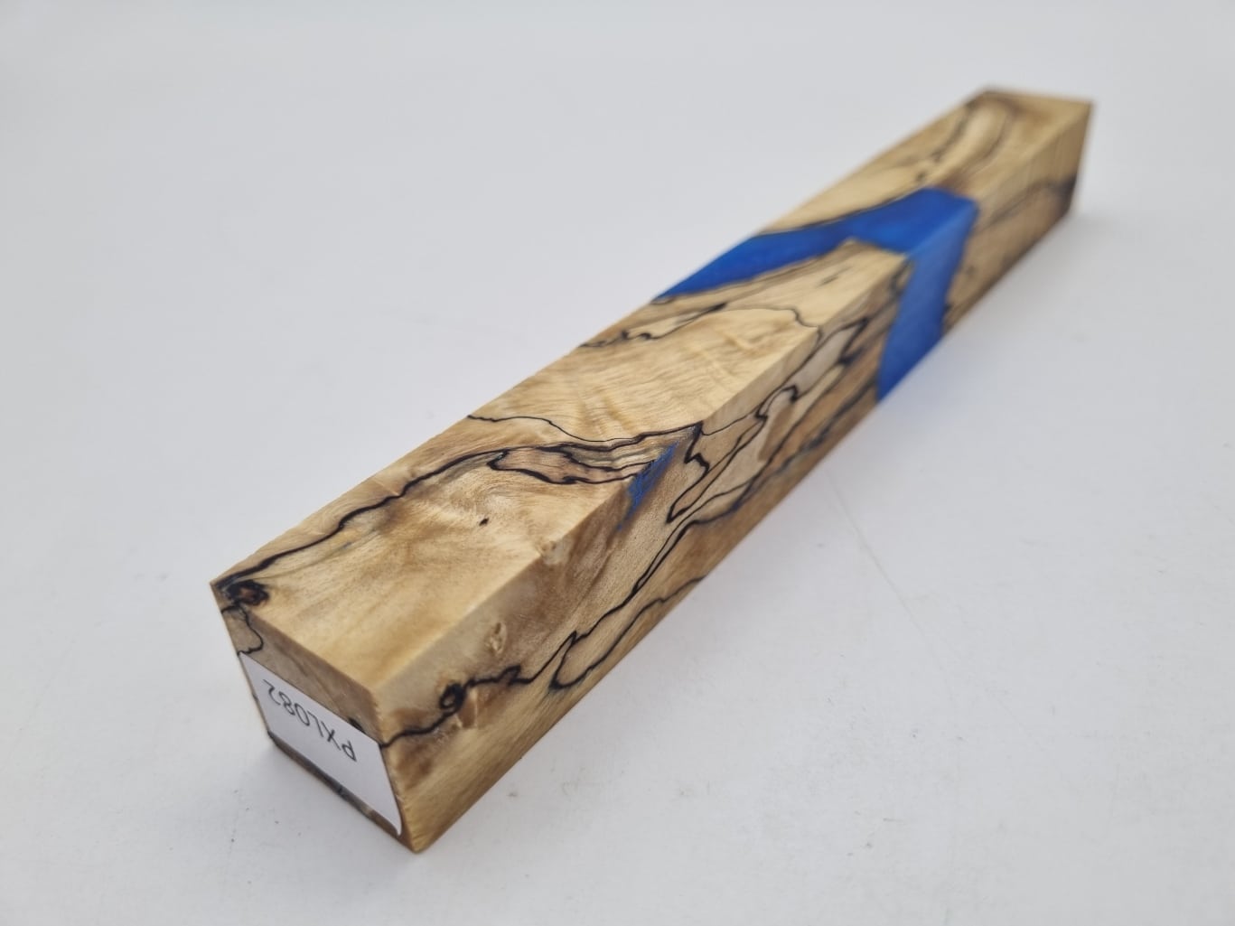 Penblank PXL082 Kastanie leicht geriegelt gestockt natur/blau 22mm x 22mm x 175mm – Bild 2