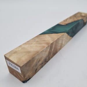 Penblank PXL084 Esche leicht geriegelt gestockt natur/grün 22mm x 22mm x 175mm