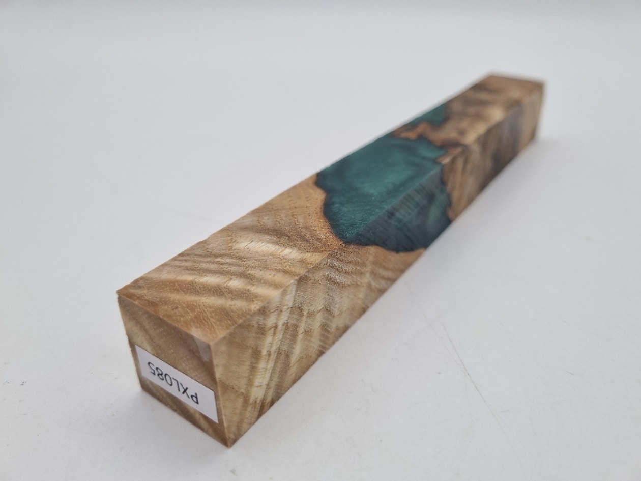 Penblank PXL085 Esche leicht geriegelt gestockt natur/grün 22mm x 22mm x 175mm – Bild 2