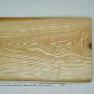 Brotzeitbrett aus Esche mit Naturrand 290mm x 195mm x 18mm