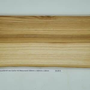 Brotzeitbrett aus Esche mit Naturrand 330mm x 160mm x 18mm