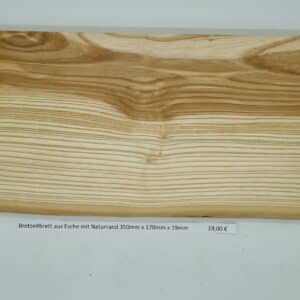 Brotzeitbrett aus Esche mit Naturrand 350mm x 170mm x 19mm