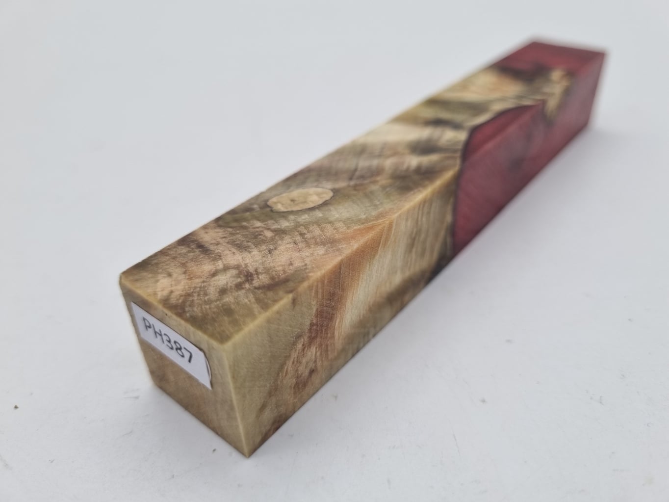 PH387 Penblank Hybrid Kastanienknolle natur rot 20mm x 20mm x 130mm