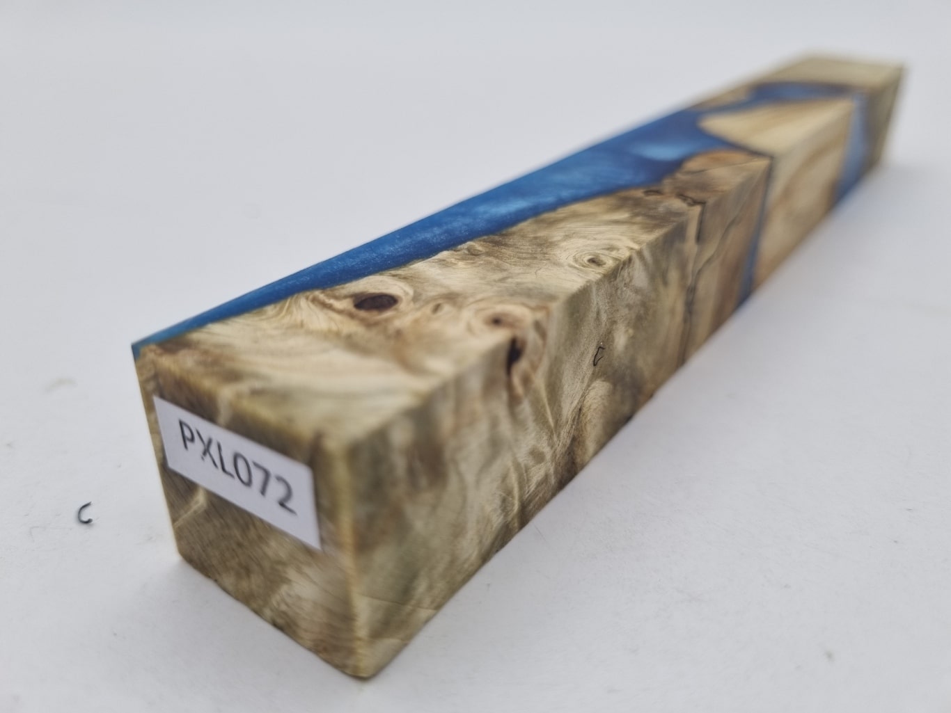 Penblank PXL072 Kastanie Maserknolle natur/blau 22mm x 22mm x 175mm