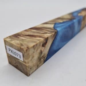 Penblank PXL073 Kastanie Maserknolle natur/blau 22mm x 22mm x 175mm