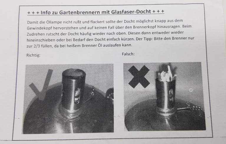 Öllampen Einsatz Ölbehälter aus Edelstahl 85ccm – Bild 3