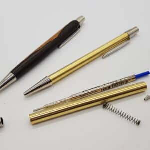 10 Stück Klick Kugelschreiber Berliner Bausatz Schreibfarbe blau