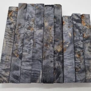 Kastanie Maser schwarz stabilisiert 20mm x 20mm x 120mm