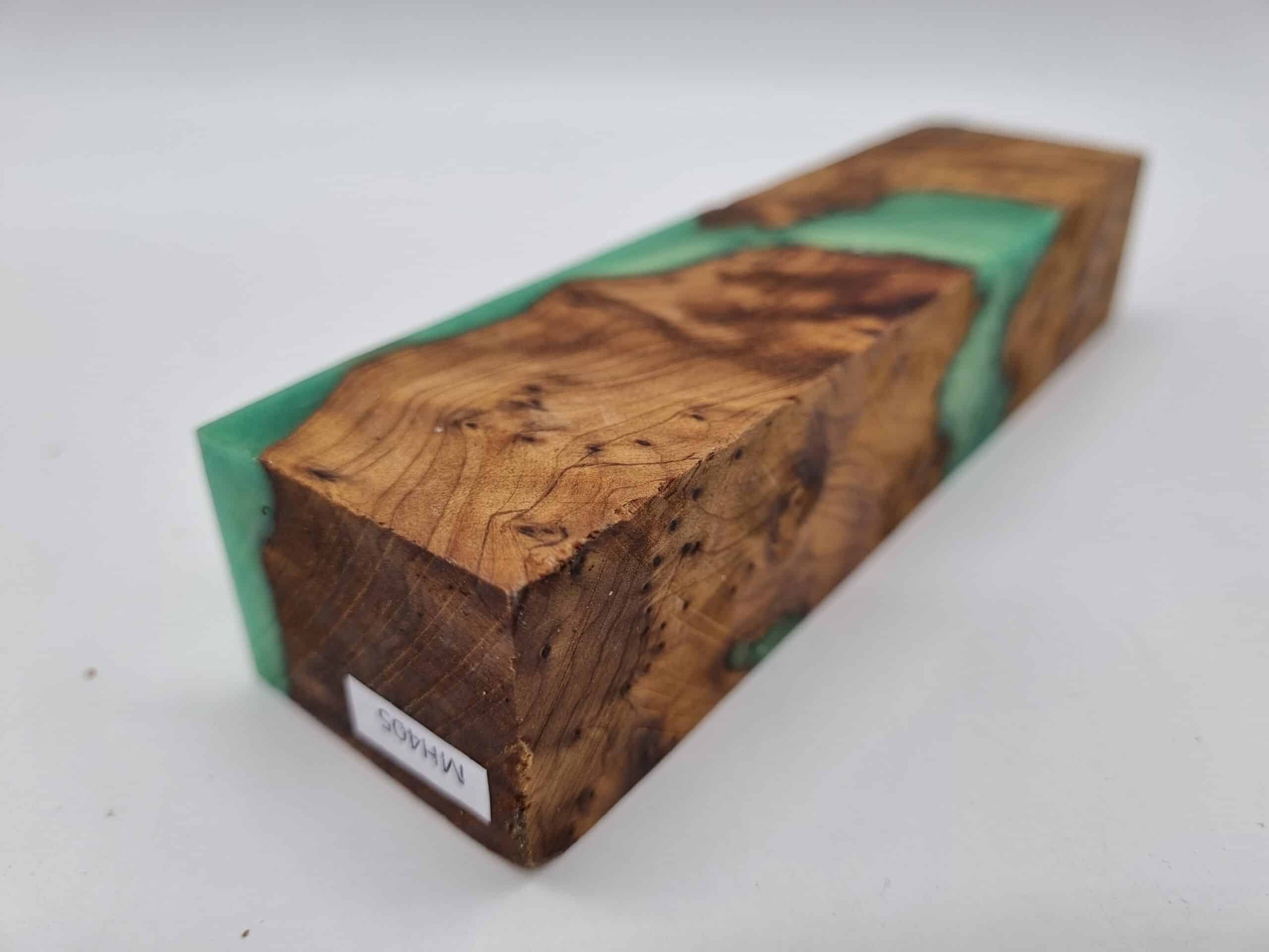 MH405 Thujamaser grüngold 39mm x 29mm x 150mm – Bild 2