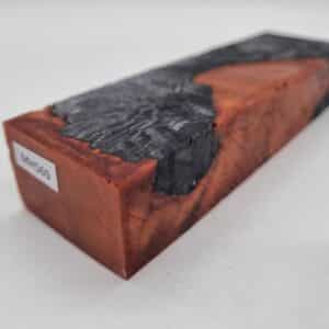 MH569 Kastanie Maserknolle gestockt schwarz kupferrot 45mm x 28mm x 150mm