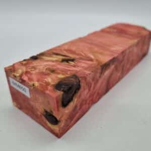 MM650 Griffblock Kastanienknolle rot stabilisiert 42mm x 29mm x 150mm