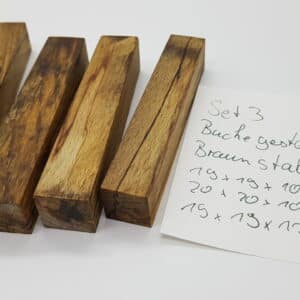 Penblank Buche gestockt braun stabilisiert Set3