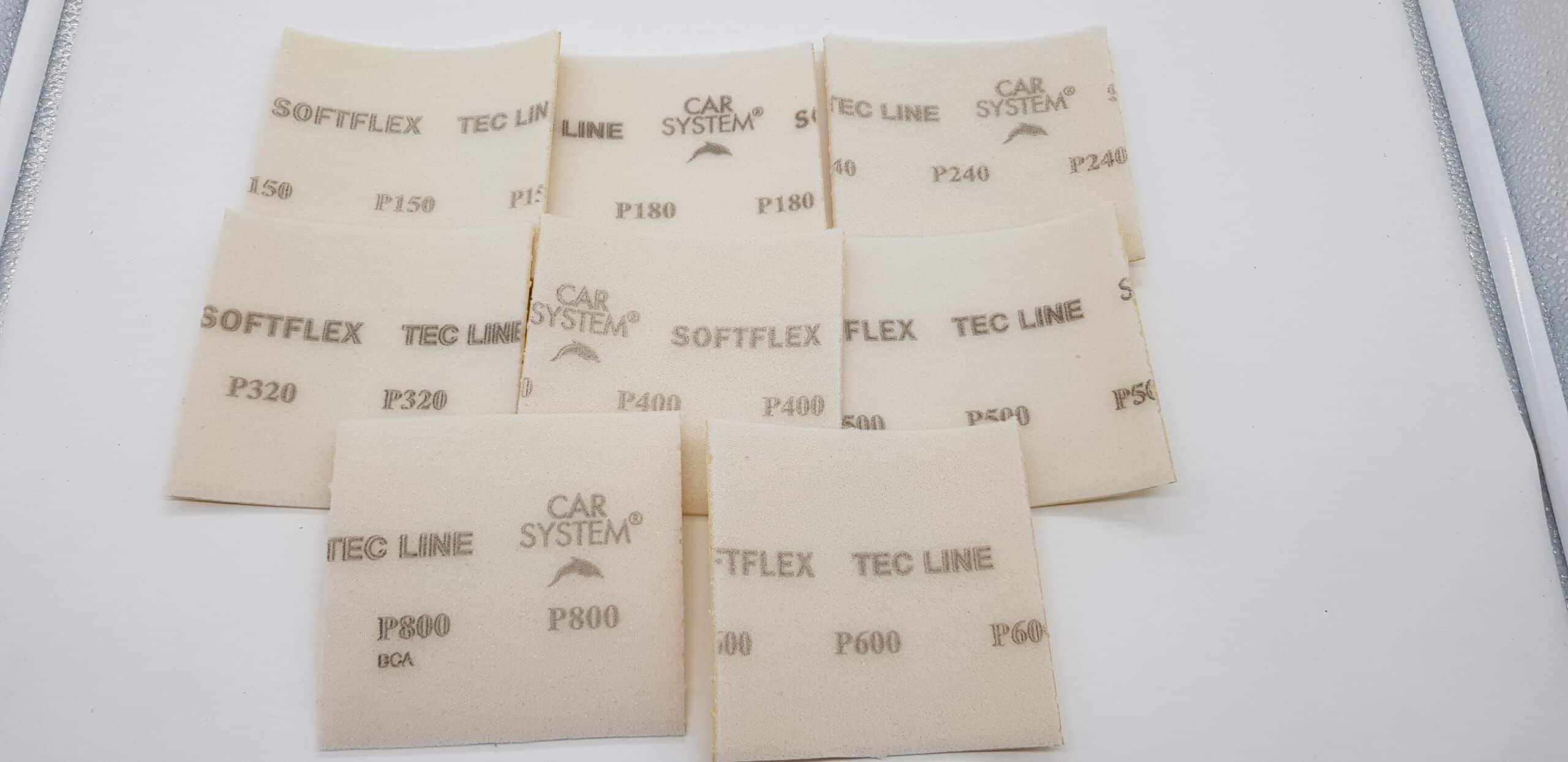 Schleifpapier Set 8 Blatt Körnung von P150 bis P800