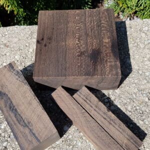 Ziricote Holz für Rasierset  3 teilig, kurz