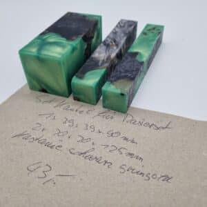 Rasierset 3tlg.  Kastanie Hybrid schwarz/ goldgrün