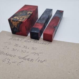 Rasierset 3tlg.  Kastanie Hybrid schwarz/ rot