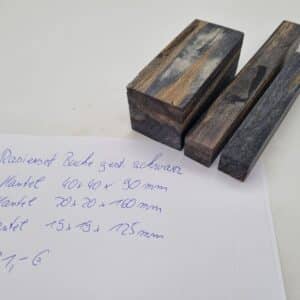 Rasierset Buche gestockt schwarz stabilisiert 3 Teilig